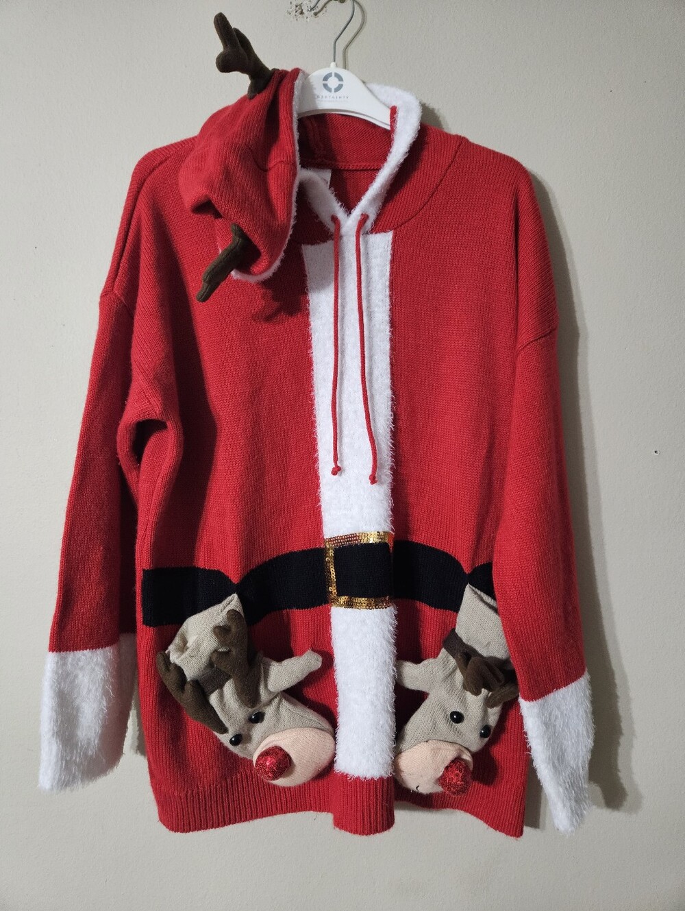 Holiday Time Rudolph Christmas Sweater 14W